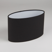 Ovaler Lampenschirm - 45 x 30 cm - schwarz