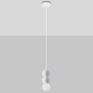 Nova Luce Zero - Hängelampe - Ø 8 x 115 cm - sand weiß