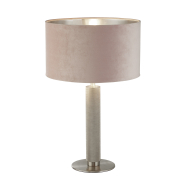 Searchlight London - Tischleuchte - Ø 38 x 63 cm - silber und rosa