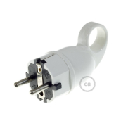Creative Cables Schuko - Stecker mit Ring - 230V - weiß