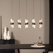 Lucide Kligande - Pendelleuchte - 84 x 8 x 150 cm - 5 x 7,8W dimmbare LED inkl - schwarz