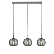Searchlight Balls - Hängeleuchte - 81 x 15 x 147 cm - Chrom und Rauchglas