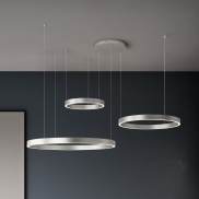 Nova Luce Elowen - Hängelampe - 148 x 250 x 106 cm - 181W dimmbar LED inkl. - gebürstetes Champagnersilber