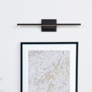 Nova Luce Azure - wandleuchte - 6,9 x 11,8 x 60 cm - 12,5W LED inkl. - sand ­schwarz
