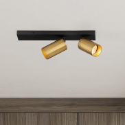 Nova Luce Zelos - Aufbaustrahler 2L - 35 x 13,7 x 6 cm - Gold