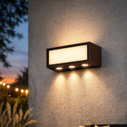 Nova Luce Inga - Außenwandleuchte - 15,3 x 6,5 x 7,3 cm - 11W LED inkl. - IP65 - corten