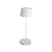 ONE Light Portable Trendy Light - Tischleuchte für den Außenbereich - wiederaufladbar über USB-Kabel - Ø 11 x 35 cm - 3,3W dimmbare LED inkl. - IP65 - weiß