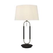 Searchlight Jazz - Tischleuchte - Ø 37 x 62 cm - mattschwarz, weiß und satin-silber
