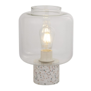 Searchlight Vessel - Tischleuchte - Ø 20 x 28 cm - transparent und weiß