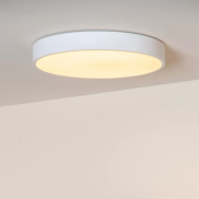 Lucide Unar - Deckenleuchte - Ø 30 x 5 cm - 18W dimmbare LED inkl - 3 Stufen Dimmer - weiß
