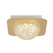 Searchlight Celestia - Deckenleuchte - 18 x 18 x 7,7 cm - 3 Stufen Dimmer - 6,5W LED inkl. - gold und transparent