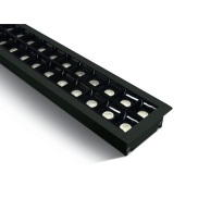 ONE Light Recessed LED Linear Profiles - Deckeneinbauleuchte - 130 x 8 x 5,5 cm - 40W LED inkl. - schwarz - warmweiße Lichtfarbe
