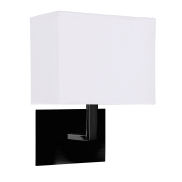 Searchlight Hotel - Wandleuchte - 20 x 26 cm - matt schwarz und weiß