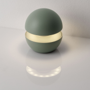 Nova Luce Puk - tragbare wiederaufladbare Lichtquelle - Ø 10 x 11,4 cm - 2W dimmbare LED inkl. - IP54 - salbeigrün