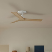 Faro Klim S - Deckenventilator mit Einbaufassung - Ø 92,5 cm - matt Weiß und Kiefer