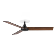 Faro Rudder S - Deckenventilator mit Einbaufassung - Ø 106 cm - matt schwarz und walnuss