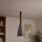 Design for the People Pure 10 - Hängeleuchte - Ø 10 x 344 cm - grau und braun