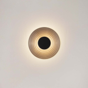 Nova Luce Nous - wandleuchte - Ø 30 x 30 cm - 8W LED inkl. - Schwarz Nickel