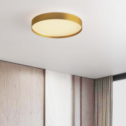 Nova Luce Roi - Deckenleuchte - Ø 40 x 8,5 cm - 37W dimmbar LED inkl. - gebürstetes gold