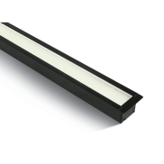 ONE Light UGR19 Recessed LED Linear Profiles - Deckeneinbauleuchte - 121 x 5 x 5,5 cm - 40W LED inkl. - schwarz - weiße Lichtfarbe
