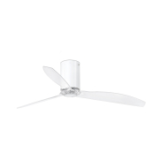 Faro Mini Tube - Deckenventilator mit Fernbedienung - Ø 128 cm - weiß und transparent