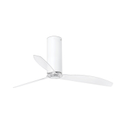 Faro Tube - Deckenventilator mit Fernbedienung - Ø 128 cm - weiß und transparent