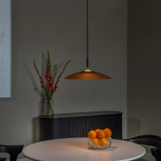 Lucide Menga - Pendelleuchte - Ø 40 x 150 cm - 12W dimmbare LED inkl - bernsteinfarben