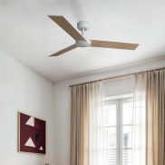 Faro Rudder S - Deckenventilator - Ø 106 cm - matt weiß und esche