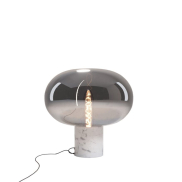 Maxlight Moonstone - Tischleuchte - Ø 45 x 45 cm - Rauchglas und weiß