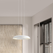 Nova Luce Epos - Hängelampe - Ø 40 x 145 cm - 24W dimmbar LED inkl. - Sand Weiß