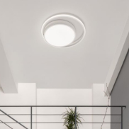 Nova Luce Odrey - deckenleuchte - Ø 40 x 5 cm - 22W LED inkl. - sand weiß