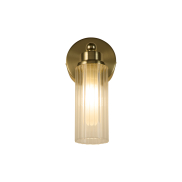 Searchlight Imperial - Wandleuchte - 10 x 22 cm - IP44 - Messing satiniert und transparent