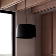 Nova Luce Atil - Hängelampe - Ø 35 x 210 cm - 24W LED inkl. - sand schwarz