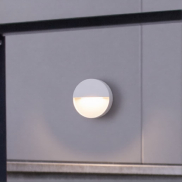 Nova Luce Rodix - Außenwandleuchte - Ø 16 x 3,1 cm - 5W LED inkl. - IP54 - Sand Weiß