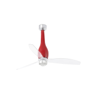 Faro Eterfan - Deckenventilator mit Licht und Fernbedienung - Ø 128 cm - 17W LED inkl. - rot und transparent