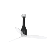 Faro Eterfan - Deckenventilator mit Fernbedienung - Ø 128 cm - mattschwarz und transparent