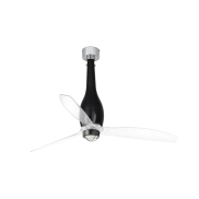 Faro Eterfan - Deckenventilator mit Licht und Fernbedienung - Ø 128 cm - 17W LED inkl. - schwarz und transparent