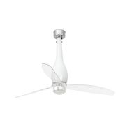 Faro Eterfan - Deckenventilator mit Licht und Fernbedienung - Ø 128 cm - 17W LED inkl. - weiß und transparent
