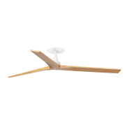 Faro Klim L - Deckenventilator mit Einbaufassung - Ø 150 cm - matt Weiß und Kiefer