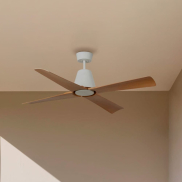 Faro Typhoon M - Deckenventilator mit Fernbedienung - Ø 127 cm - IP44 - weiß und Ahorn