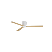 Nova Luce Dell - Deckenventilator mit Fernbedienung und Lichtoption - Ø 121,9 x 18,2 cm - weiß & holzfarben