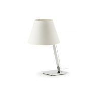 Faro Moma - Tischleuchte - 30 x 23 x 44 cm - Chrom und Weiß
