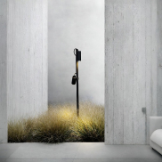 Nova Luce Darma - Gartenpfosten -Ø 10,5 x 122 cm - 13W LED inkl. - IP65 - Sand schwarz