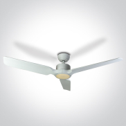 ONE Light White Body - Deckenventilator mit Licht und Fernbedienung - Ø 132 x 35 cm - weiß
