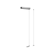 Lucide Linial – magnetisches Schienensystem – Aufhängeseilset mit Deckenplatte – 30 x 8 x 200 cm – Schwarz matt Chrom