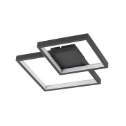 Nova Luce Porto - Deckenleuchte - 32 x 32 x 6 cm - 19W LED inkl. - sand schwarz