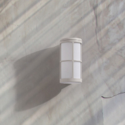 Nova Luce Stone - Außenwandleuchte - Ø 12 x 23 x 15 cm - IP54 - Sand Weiß
