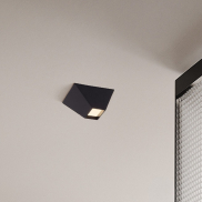 Nova Luce Utopia - Deckenleuchte - 15 x 6,5 x 15 cm - 9W LED inkl. - Sand schwarz
