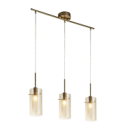 Searchlight Duo III - Hängeleuchte - 71 x 13 x 130 cm - Bronze und Champagner
