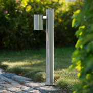 Lucide Arne 1 - Gartenleuchte - 50 cm - 5W LED inkl. - IP44 - satiniertes Chrom